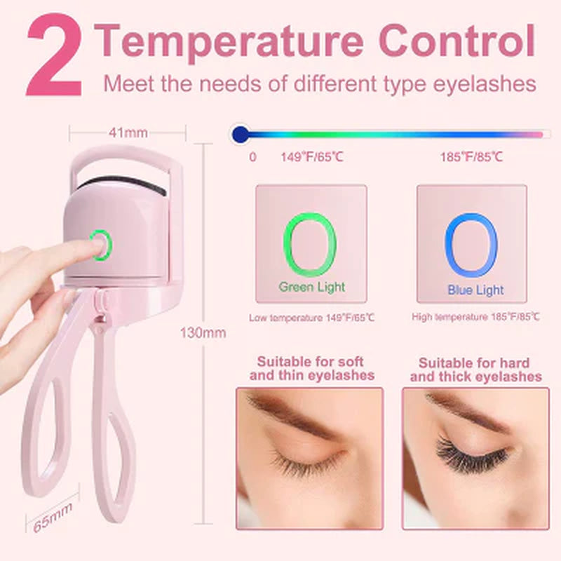 Ultraglow Electric Eyelash Curler - Long-Lasting Curls for Perfectly Defined Lashes - Essential Makeup Kit for Stunning Eyes!